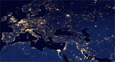 earth at night